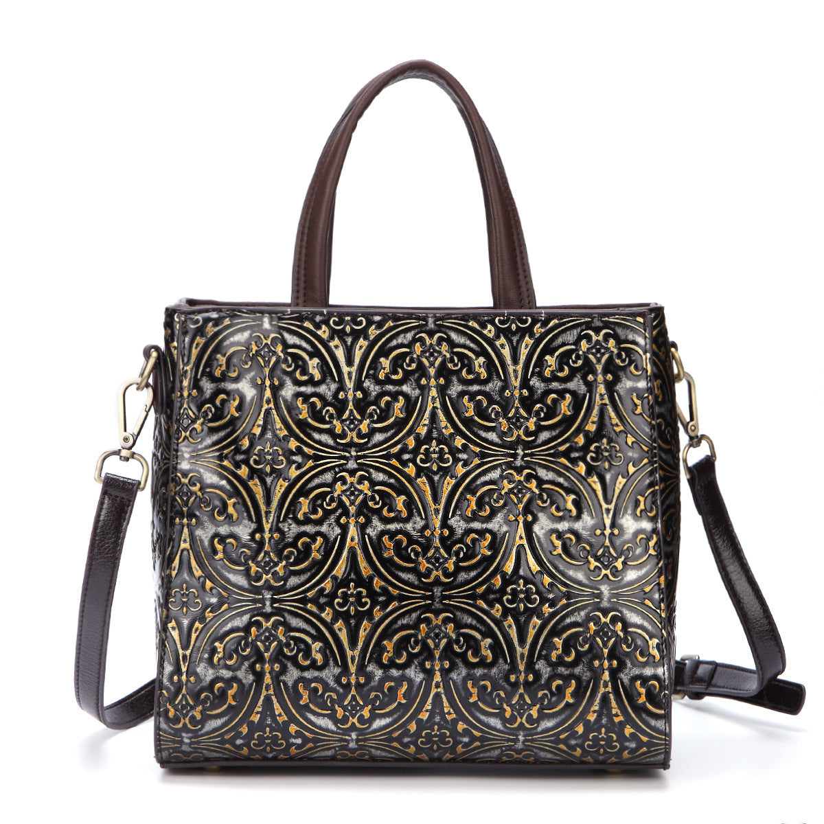 New Spring Retro Embossed Handmade Handbags Casual Messenger Shoulder Handbag
