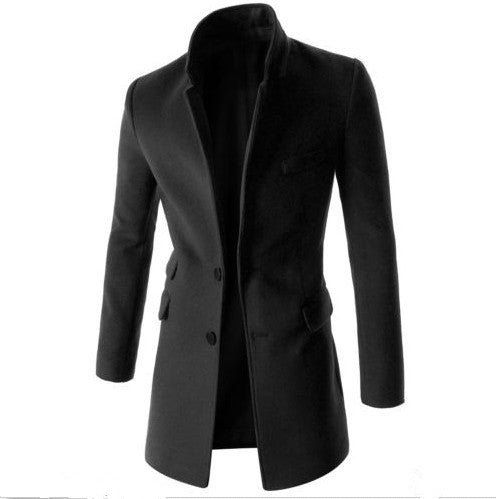 Slim-fit Woolen Jacket Men's Three-dimensional Slim-fit Tailoring Design Windbreaker