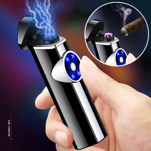 Windpriof Electric Lighter Triple With Plasma ARC Effect Rainbow Torch Flameless Rechargeable Plazmatic Encendedor Electrico