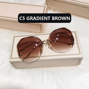 2022  Fashion Tea Gradient Sunglasses for Women