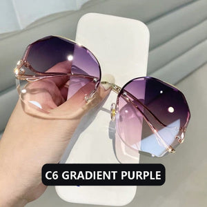 2022  Fashion Tea Gradient Sunglasses for Women